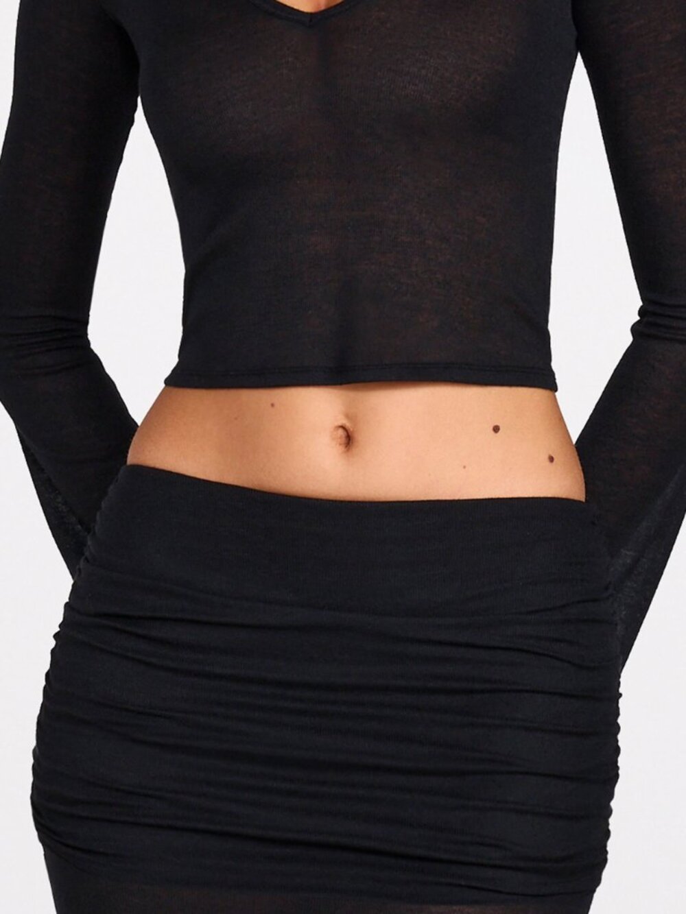 Oh Polly Black Sheer Maxi Skirt - Picture 2 of 4